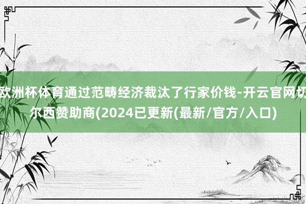 欧洲杯体育通过范畴经济裁汰了行家价钱-开云官网切尔西赞助商(2024已更新(最新/官方/入口)