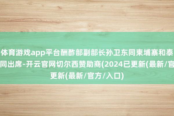 体育游戏app平台酬酢部副部长孙卫东同柬埔寨和泰国代表共同出席-开云官网切尔西赞助商(2024已更新(最新/官方/入口)